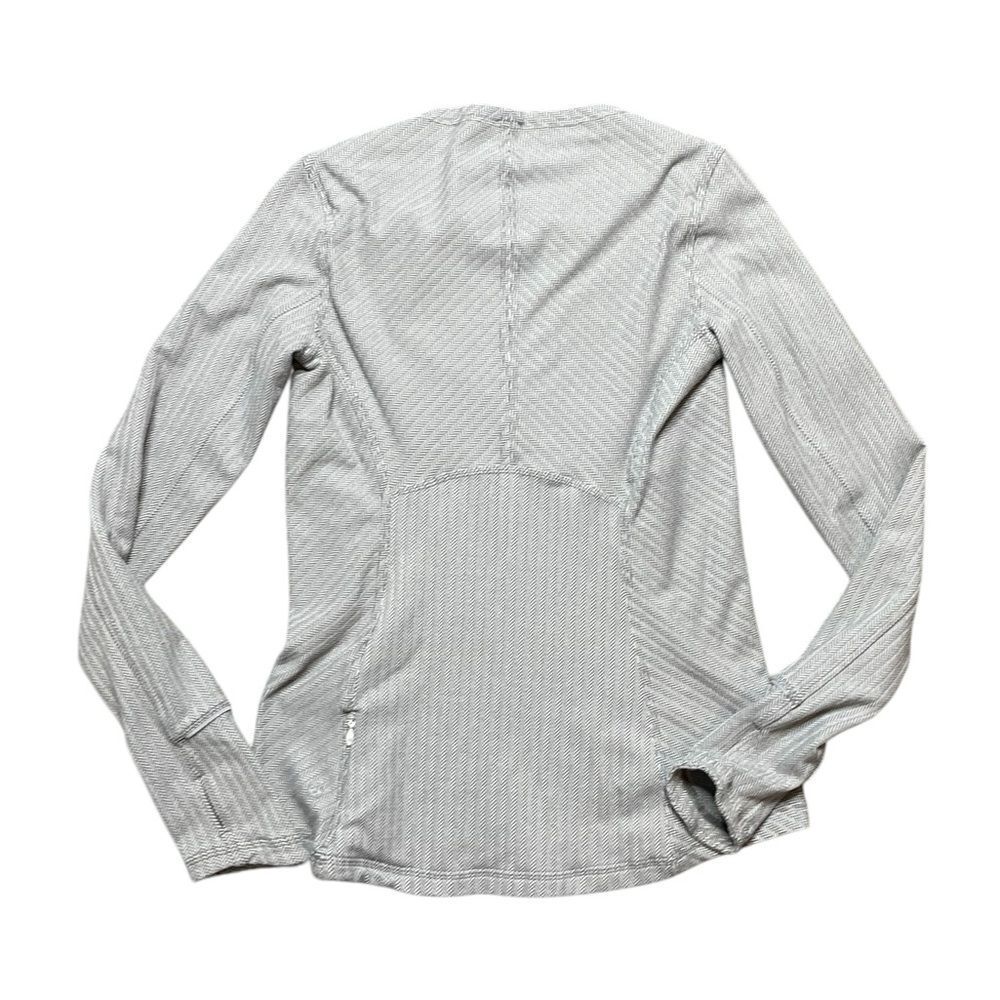 LULULEMON Kanto Catch Me Long Sleeve Top herringbone Size 8 - Picture 5 of 13